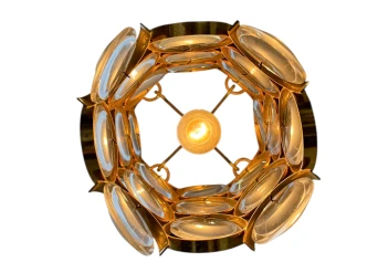 Hollywood Regency Pendant Lamp by Gaetano Sciolari for Palwa Germany, 1970s